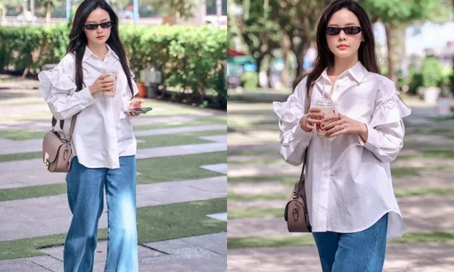 Midu dạo này giấu tiệt body "mê người" với đồ rộng thùng thình, khác hẳn lúc xưa mặc gợi cảm đi dạy