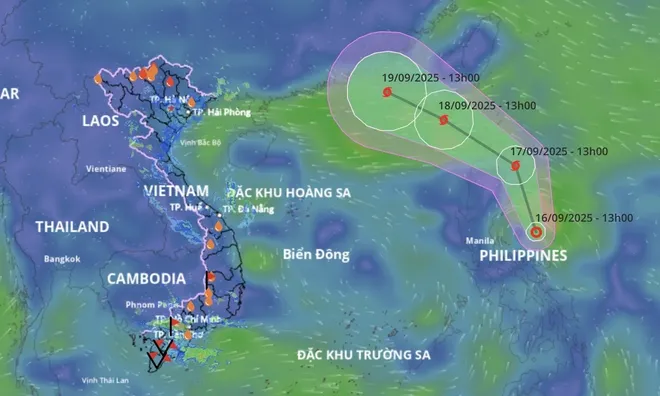 Dự báo thời tiết ngày 17/9/2025: Thông tin mới nhất về cơn bão số 8 trên Biển Đông, nhận định về đường di chuyển, sức gió