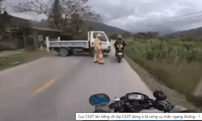 Thông tin clip "CSGT dùng ô tô công vụ chắn ngang đường": Cục CSGT nói gì?
