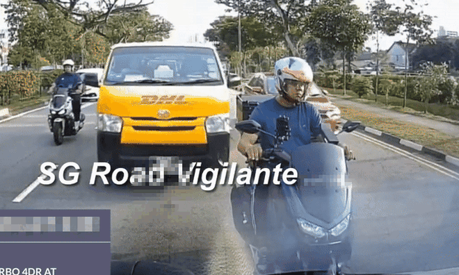 Clip: Người đi xe máy bị húc ngã bất ngờ, xe tải móp đầu, dân mạng tranh cãi dữ dội