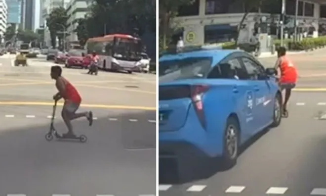 Camera ghi lại khoảnh khắc bé trai 9 tuổi bị taxi hất văng giữa ngã tư, lý do khiến nhiều người vừa thương vừa giận