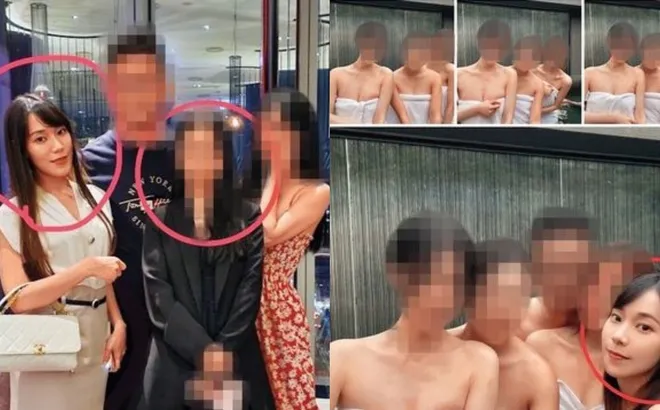 Lộ ảnh đại gia 'tắm tiên' cùng lúc 4 cô gái: Chân dung hot girl tiểu tam cầm đầu 'hậu cung' chung chồng