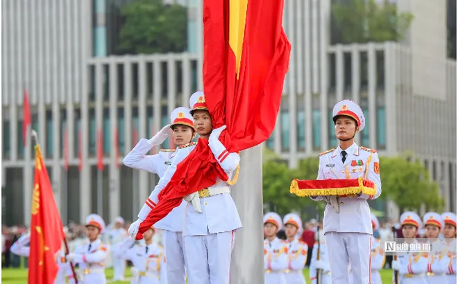 Trang nghiêm Lễ thượng cờ tại Quảng trường Ba Đình mừng Quốc khánh 2/9