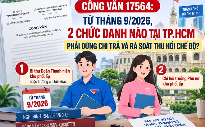 Công văn 17564: Từ tháng 9/2026, 02 chức danh nào tại TP.HCM phải dừng chi trả và rà soát thu hồi chế độ NĐ154?
