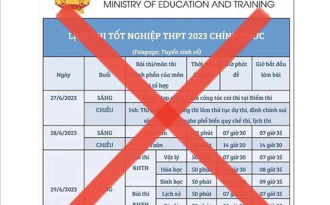 Bộ GD&ĐT cảnh báo việc mạo danh, đưa thông tin không chính xác về lịch thi tốt nghiệp THPT 2023