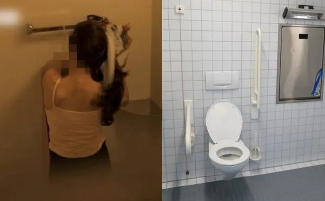 Cô gái phát hiện người đàn ông lẻn vào nhà vệ sinh nữ quay lén